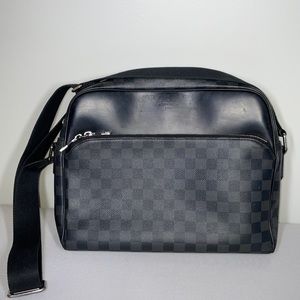 LV Black Monogram Messager Bag